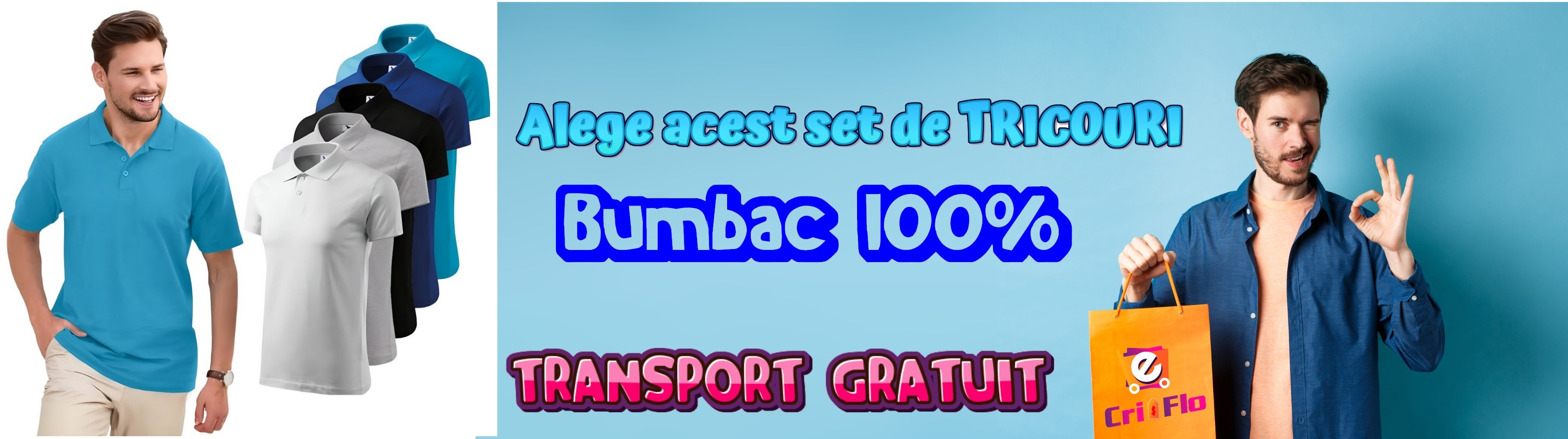 Prezentarea setului de tricouri polo pentru barbat din bumbac
